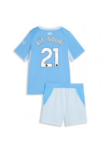 Manchester City Rayan Ait-Nouri #21 Jalkapallovaatteet Lasten Kotipeliasu 2026-27 Lyhythihainen (+ Lyhyet housut)